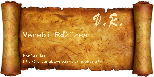 Verebi Rózsa névjegykártya