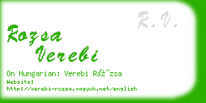 rozsa verebi business card